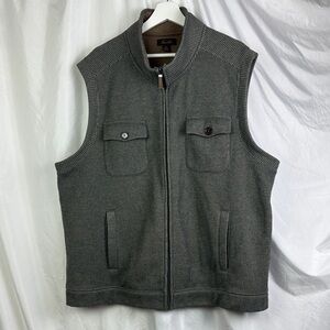 Tasso Elba knitted full zip vest men’s xxl herringbone